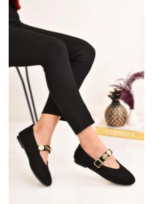 Kadın Günlük Babet Tokalı Ayarlanabilir Hafif Rahat Ayakkabı