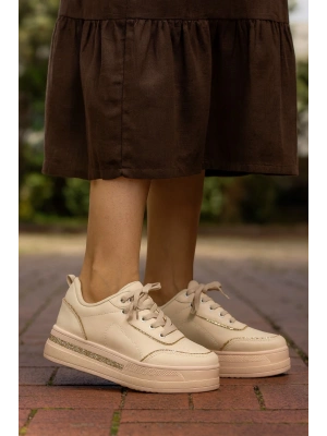 Kadın Günlük Yüksek Taşlı Taban Rahat Kalıp Yürüyüş ve Ortopedik Spor Ayakkabı