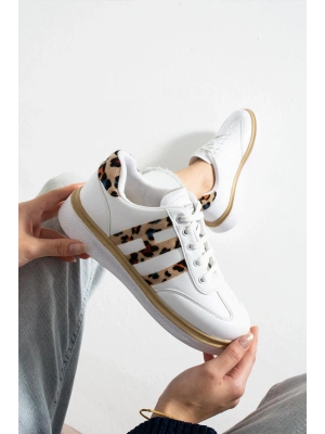 Kadın Leopar Desenli Ortopedik Günlük Spor Ayakkabısı