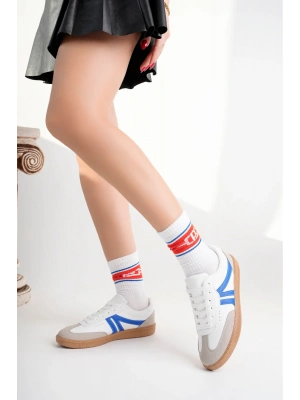 Kadın Sneaker Bağcıklı Düz Taban Spor Ayakkabı