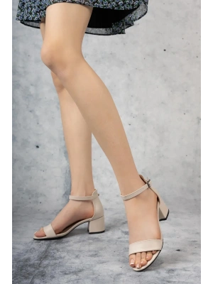 Kadın Tek Bantlı Kalın Topuklu Abiye Ayakkabı