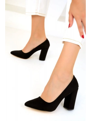 Kadın Yüksek Kalın Klasik Topuklu Ayakkabı