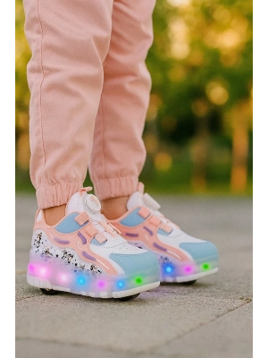 Kaykaylı Çocuk Işıklı Ayakkabı - Işıklı Patenli Kaykay Ayakkabı - Kaykay Ayakkabı