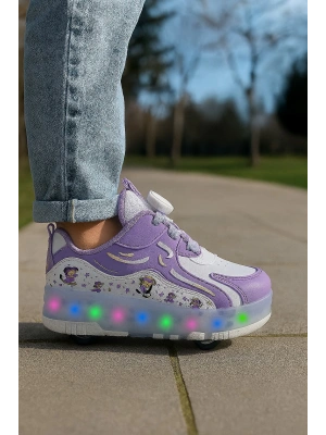 Kaykaylı Çocuk Işıklı Ayakkabı - Işıklı Patenli Kaykay Ayakkabı - Kaykay Ayakkabı