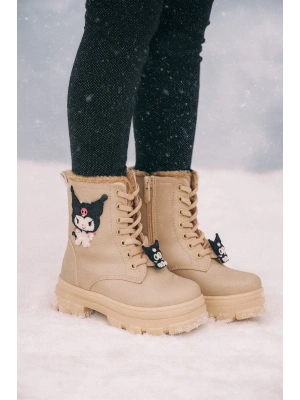 Kız Çocuk Figür Detaylı Fermuarlı Bot