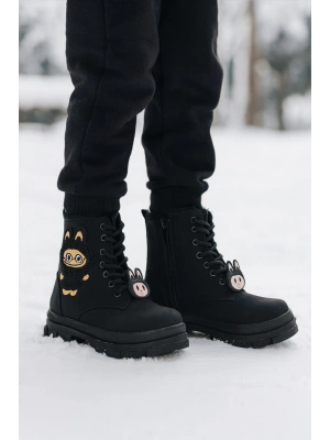 Kız Çocuk Figür Detaylı Fermuarlı Bot