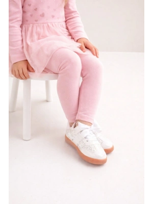 Kız Çocuk Siyah Sim Detaylı Kurdele Bağcıklı Sneaker – Taba Taban