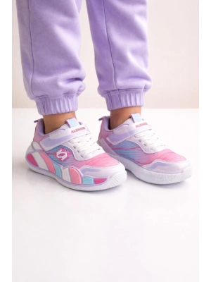 Kız Çocuk Spor Ayakkabı (Numara 22-25 IŞIKLI) – Renkli Taban, Anarok Taban, Şık ve Rahat