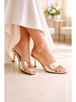 Minimal Tasarım Topuklu Kadın Terlik