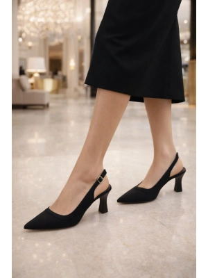 Şık ve Klasik Sivri Burun Kadın Topuklu Ayakkabı