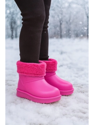 Su Geçirmez İçi Kürklü Kız Çocuk Eva Yağmur Kar Botu