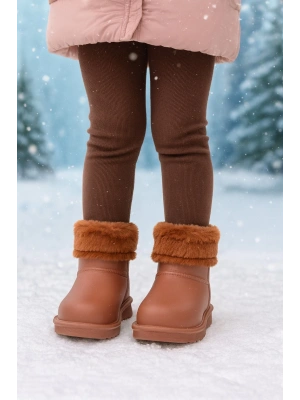 Su Geçirmez İçi Kürklü Kız Çocuk Eva Yağmur Kar Botu