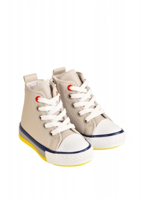 Unisex Çocuk Boğazlı Fermuarlı Hafif Anatomik Taban Cilt Spor Ayakkabı