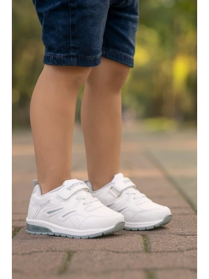 Unisex Çocuk Cırtlı Bağcıklı Sneaker Günlük Spor Ayakkabı