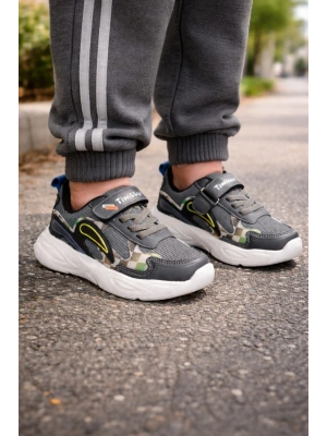 Unisex Çoçuk Konfor Taban Cırt Cırtlı Spor Ayakkabı