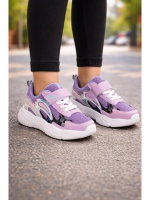 Unisex Çoçuk Konfor Taban Cırt Cırtlı Spor Ayakkabı