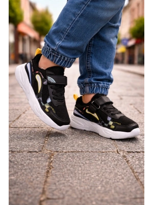 Unisex Çoçuk Konfor Taban Cırt Cırtlı Spor Ayakkabı