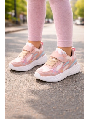 Unisex Çoçuk Konfor Taban Cırt Cırtlı Spor Ayakkabı