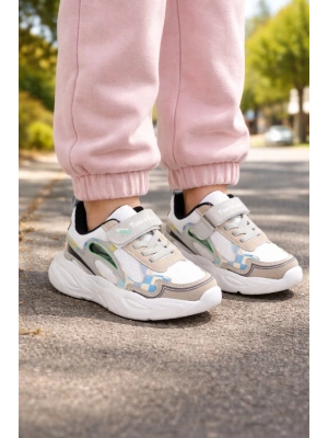 Unisex Çoçuk Konfor Taban Cırt Cırtlı Spor Ayakkabı