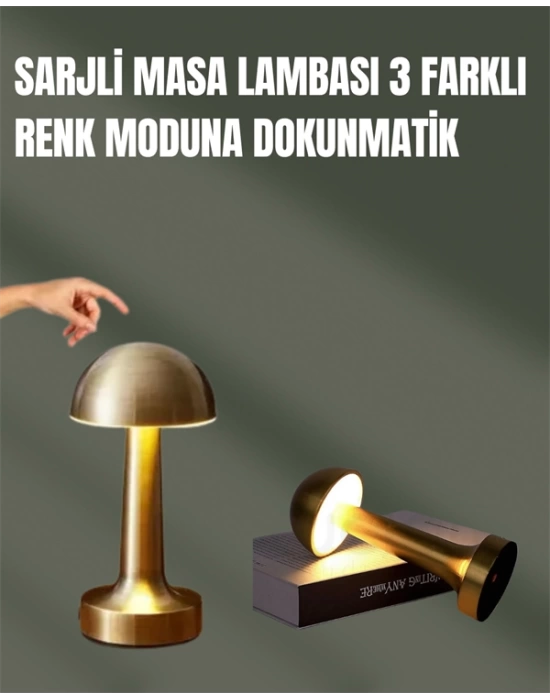 %100 Kademeli Ayarlanabilir Işık – USB Şarjlı Masa Lambası