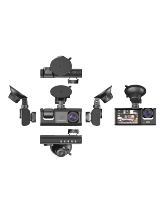 1. 3 Kameralı Full HD Araç Kamerası – Ön, İç ve Arka Görüş ile %100 Kapsama