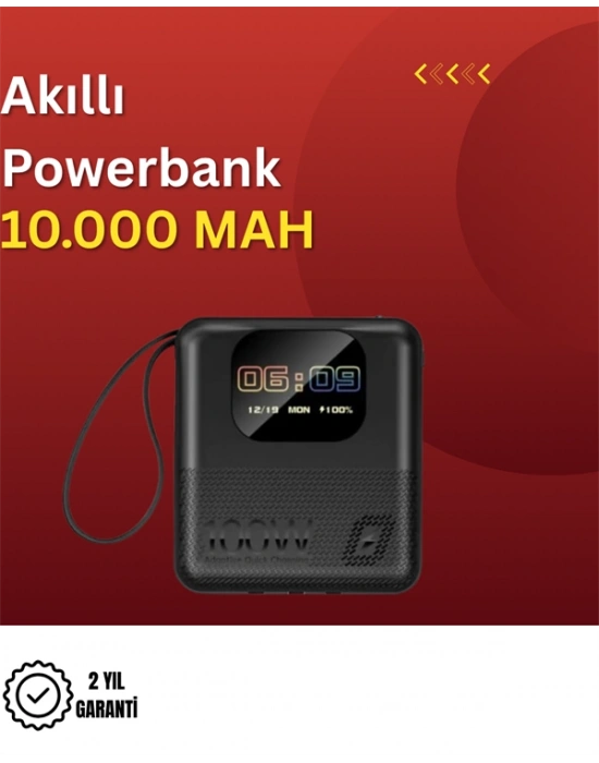 10.000 mAh Çok Amaçlı Akıllı Saat ve Powerbank Cihaz
