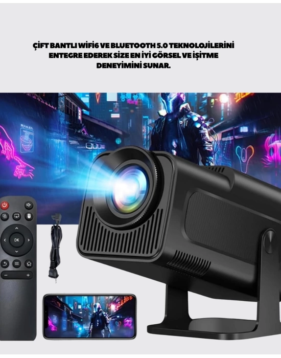 1080P Full HD Çözünürlük ve 4K Destekli Projektör