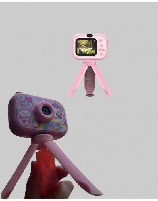 1080P HD Çocuk Vlog Kamerası – Tripod ve Eğitici Oyunlarl