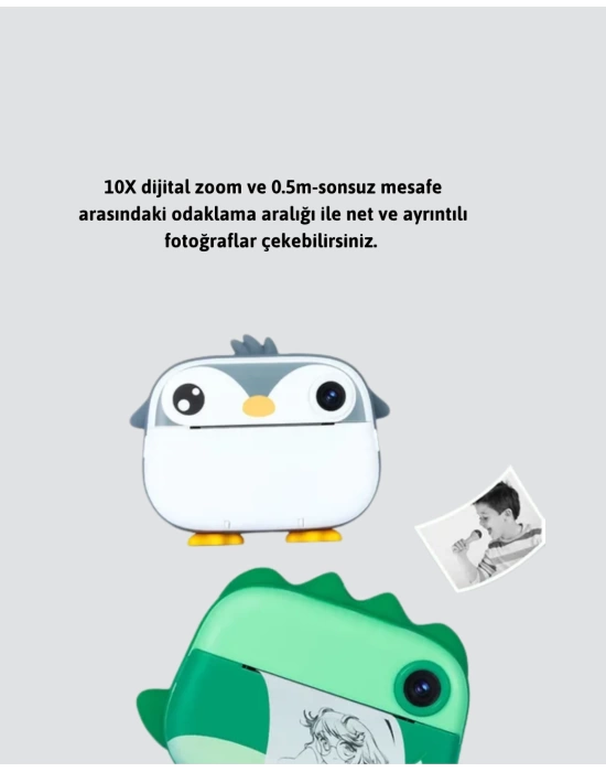 12 Özel Efektli ve Self-Timer Fonksiyonlu Baskı Kamera