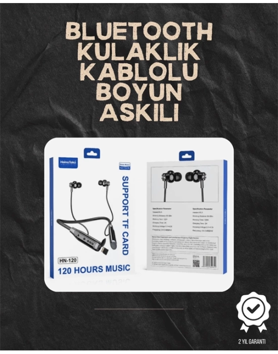 120 Saat Şarj Süresi Sunan Spor Tipi Kablosuz Bluetooth Kulaklık
