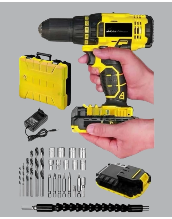 12V Akülü Matkap | 20-30 Nm Tork, Çift Hız Ayarı ve LED Işık