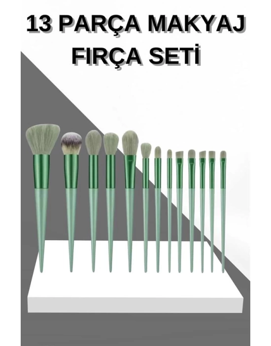 13 Parça Makyaj Fırça Seti Far Fırçası Allık Fırçası Yumuşak Uçlu