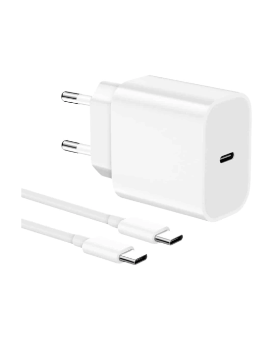 15/Pro/Pro Max 20W İOS Uyumlu Hızlı Şarj Aleti Adaptörlü Beyaz