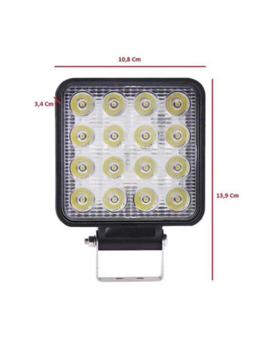 16 Ledli Çalışma Lambası Araç Görüş Lambası Oto Lamba