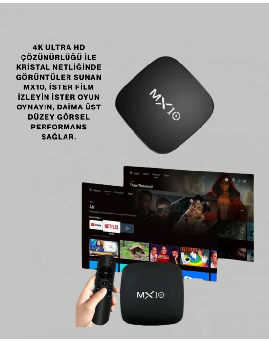 2 GB RAM 8 GB Hafıza 4K Video Destekli Android Medya Cihazı