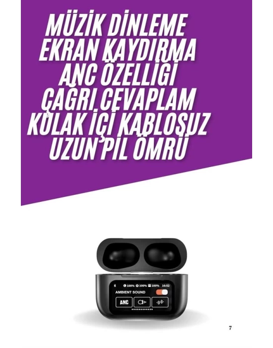 2025 Model Bluetooth Kulaklık Dokunmatik Ekran Yüksek Ses Kalitesi