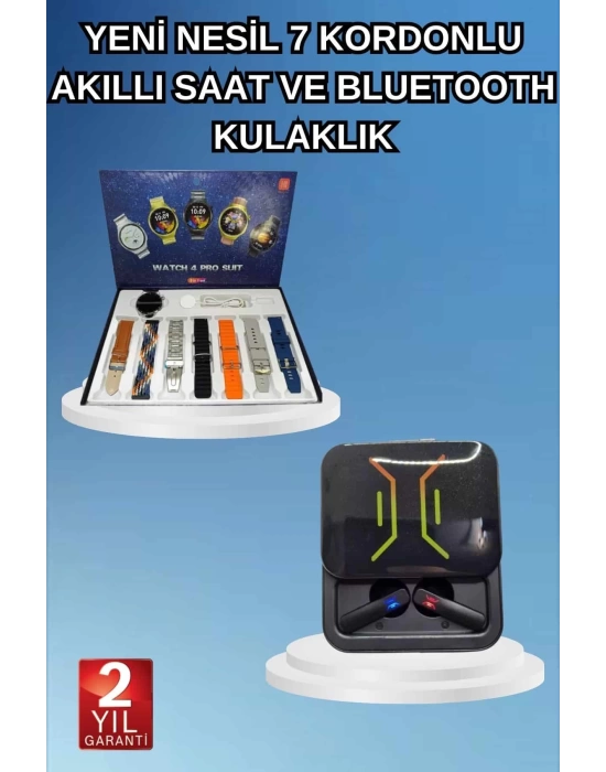 2025 Model Kablosuz Kulaklık ve Yeni Nesil Akıllı Saat Metal Kayış Plastik Kayış