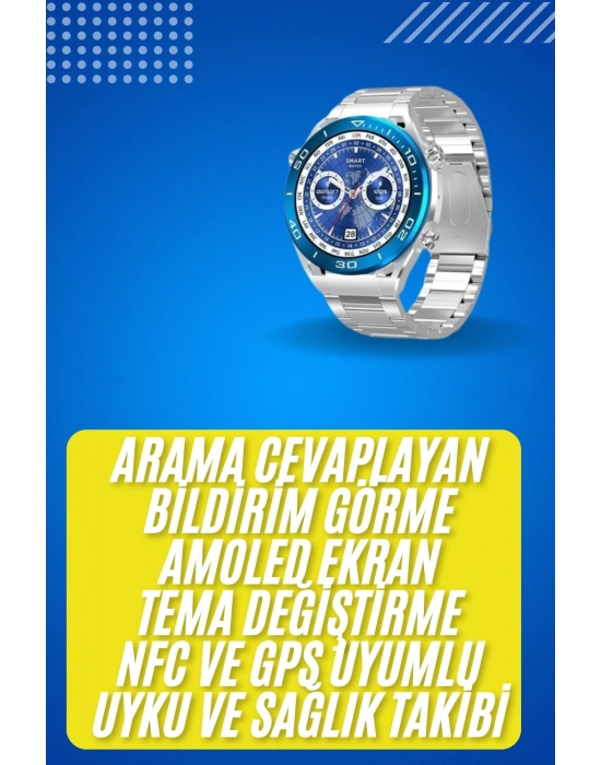 2025 Model Yuvarlak Ekran Android ve İOS Uyumlu GPS Takibi Yapabilen Akıllı Saat