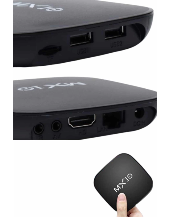 2.4G Wifi Tv Box Medya Oynatıcı TV Uyumlu MX Box Kutusu Android TV