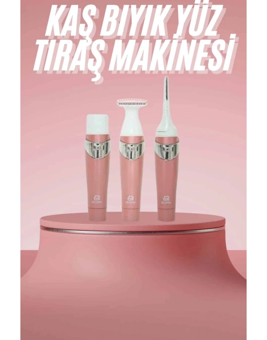 3 Başlıklı Kıl Tüy Temizleyici Epilasyon Aleti Tüm Cilt Tiplerine Uygun