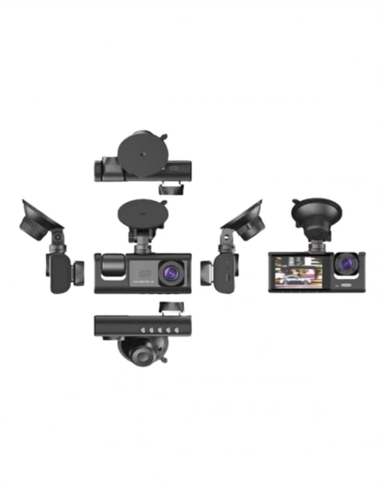 3 Kameralı Dashcam Sistem – Geri Görüş Yardımı, Park Koruması ve G-Sensör