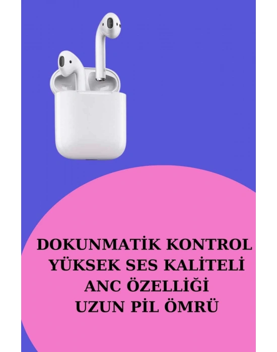 3 Kordonlu Dokunmatik Ekran Akıllı Saat ve 2.Nesil Kablosuz Bluetooth Kulaklık ANC/ENC