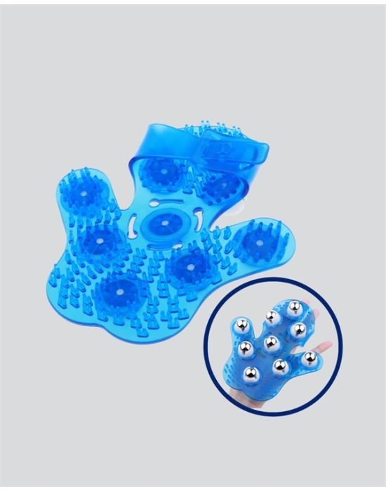 360° Dönen Masaj Silindiri – 9 Metal Bilye & PVC Duş Fırçası ile Tüm Vücut Masajı