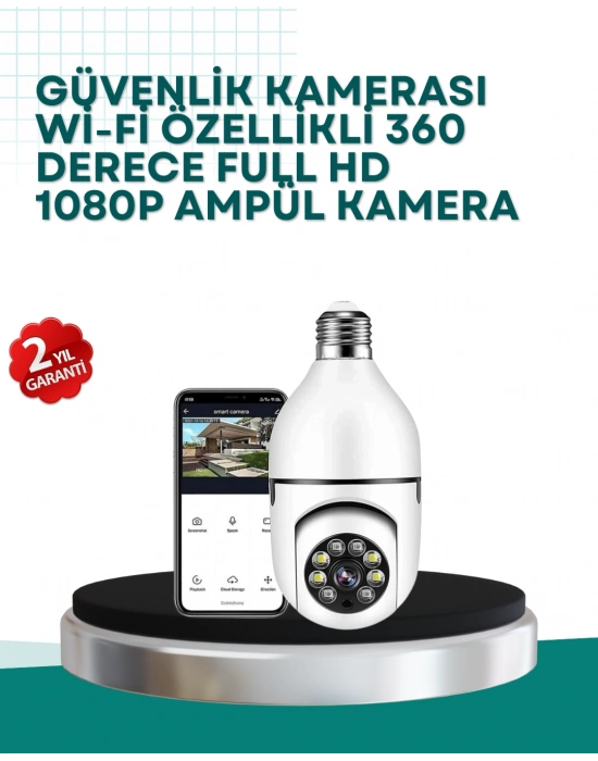 360° Panoramik Görüntüleme Sunan Ampul Tipi Güvenlik Kamerası
