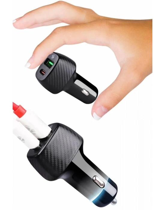 38W USB Type-C Girişli Oto Çakmaklık Araç İçi Hızlı Şarj Çakmaklık Şarj Aleti