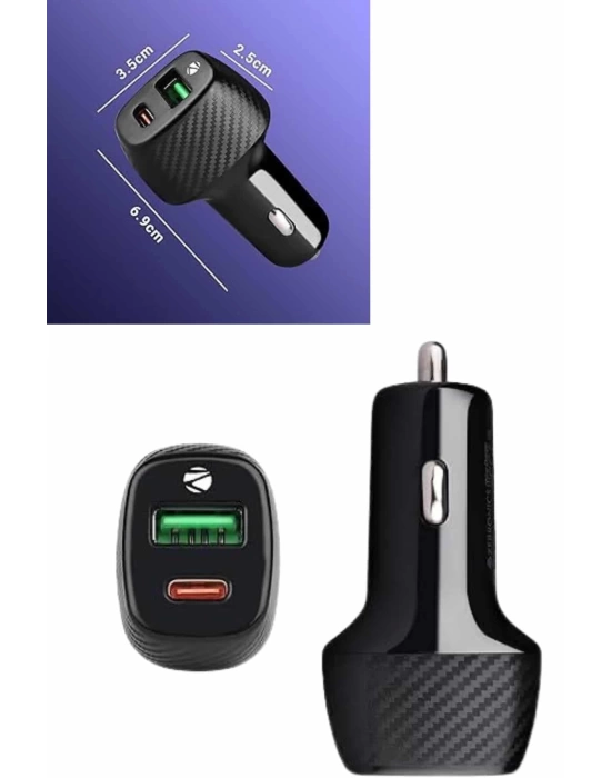 38W USB Type-C Girişli Oto Çakmaklık Araç İçi Hızlı Şarj Çakmaklık Şarj Aleti