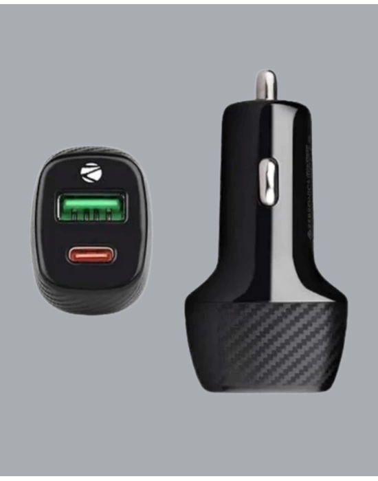 3A Güç Kapasiteli USB & Type-C Çakmaklık Şarj Adaptörü