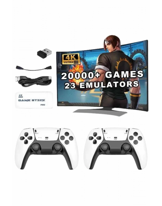 3D 4K HD 2.4G Game Stick 4K Ultra Hd Oyun Konsolu Çift Kollu