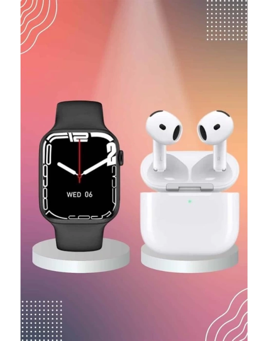 3.Nesil TWS Bluetooth Kulaklık ve Dokunmatik Ekran Akıllı Saat Sesli Görüşme