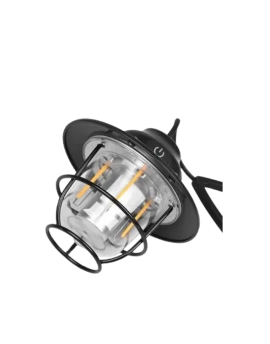 4 Fonksiyonlu Dekoratif Kamp Lambası – Tungsten Ampul, USB Çıkışlı